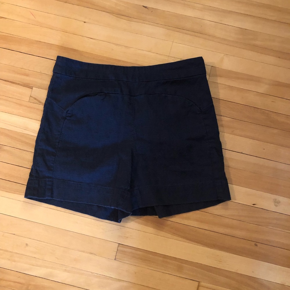 Anthro Navy High Waisted Shorts